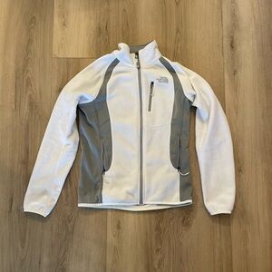 The North Face Summit Series Gray and White Fleece Jacket